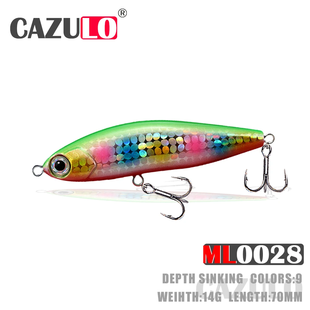 

Fishing Lure Pencil Weights 14g 70mm Isca Artificial Sinking Baits Wobblers Peche Accessories For Carpe Fish Leurre Goods Angeln