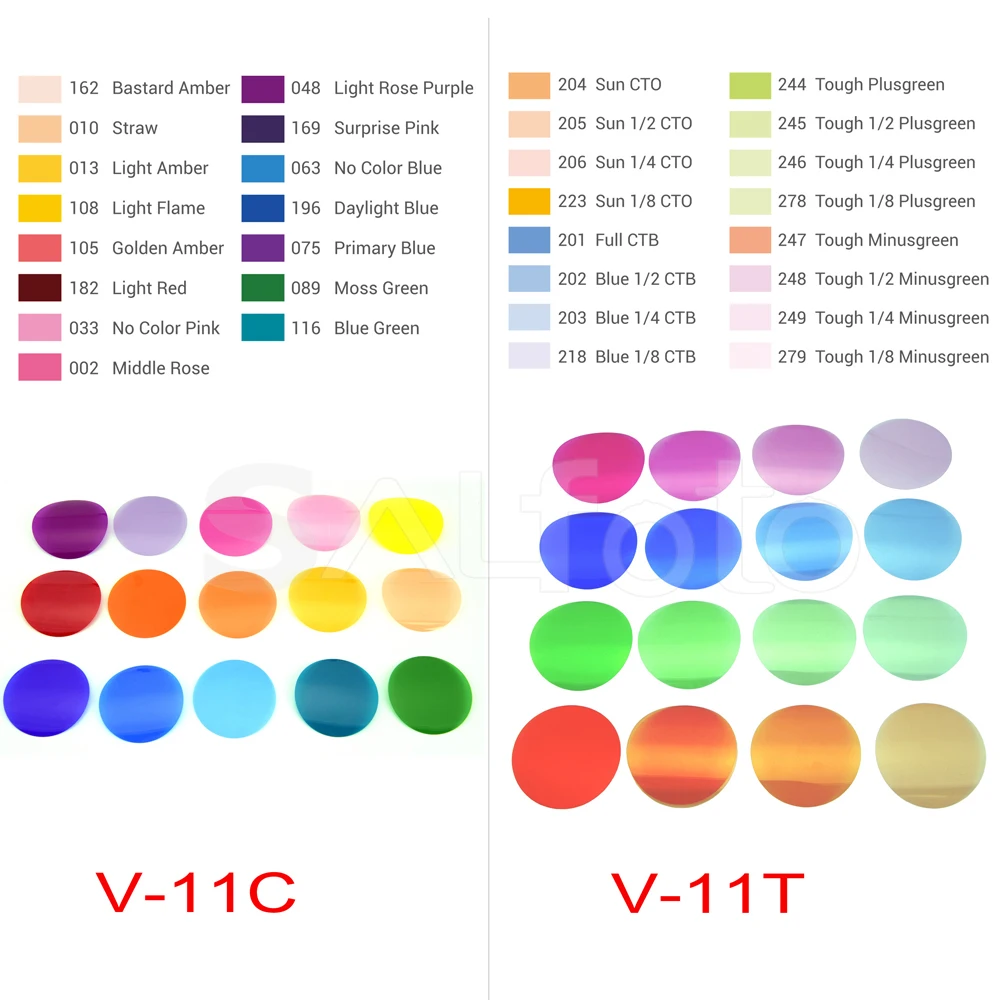 Godox V-11C V-11T 30 шт. Комплект цветных фильтров Speedlite V11C V11T Набор цветов и температуры AK-R16 Крепление для круглого вспышки V1 H200R AK-R1