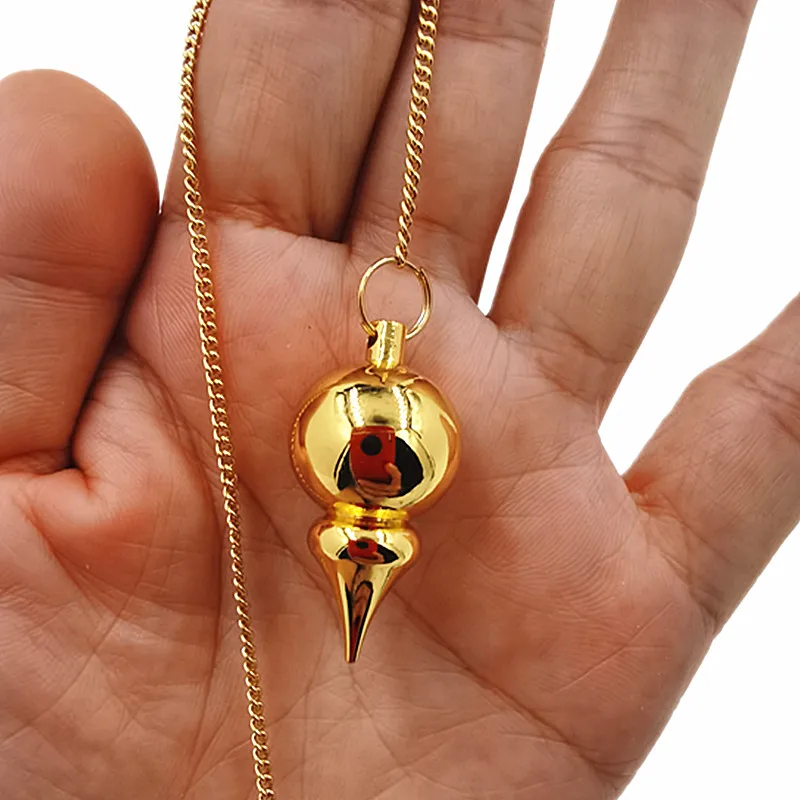 Ya.x New pendulums for dowsing Copper meatl Charms reiki pendule Natural Stone Amulet Healing Pyramid spiritual Chakra Amule