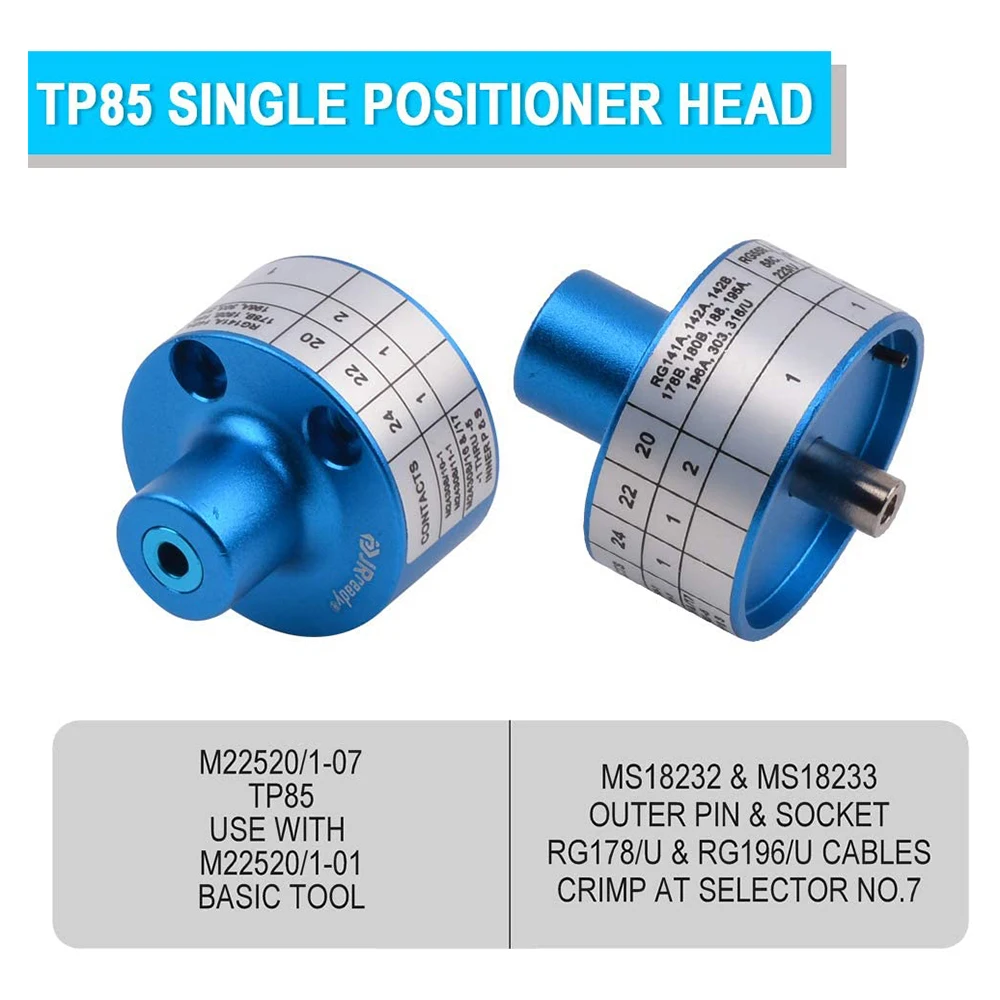 JRready – tête à Position unique TP85, outil de sertissage de câbles, M22520/1-07 Match JRD-FT8
