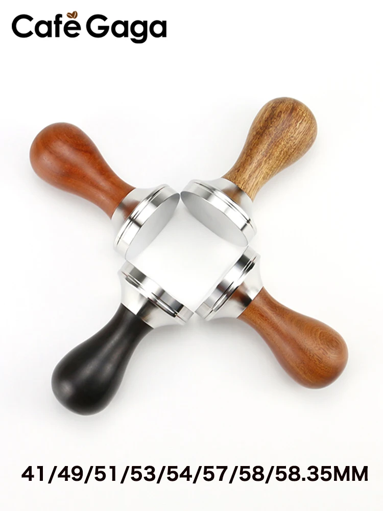 Doseur de café 51mm 53mm 57mm 58.5mm, Base en bois et acier inoxydable pour machine à expresso delonghi breville, accessoires outils Barista