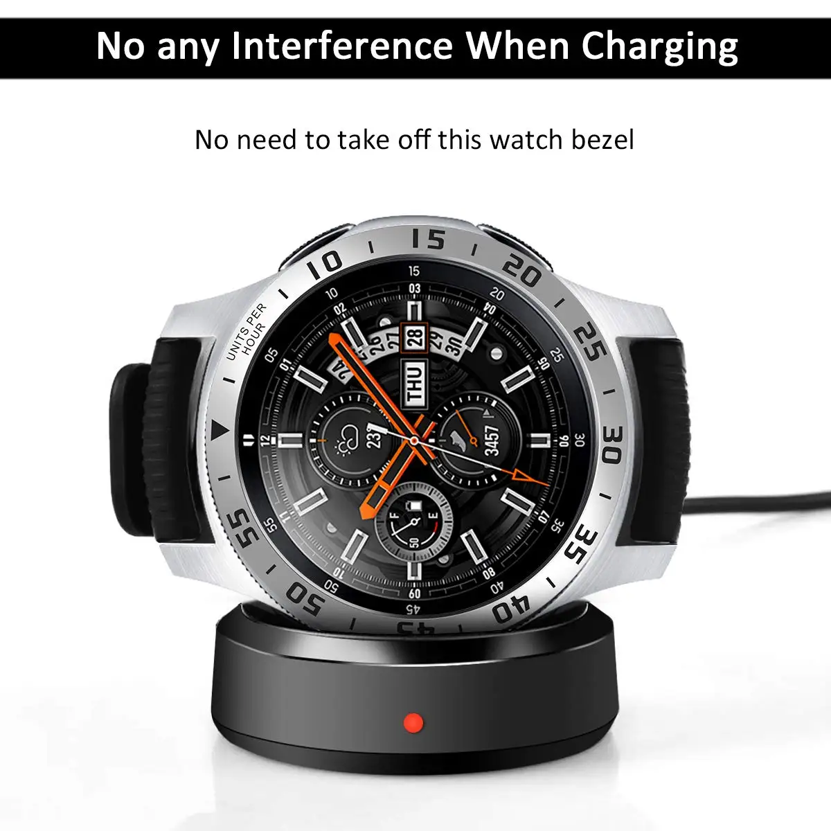 Bezel Ring for Samsung Galaxy Watch 46mm Adhesive Cover Anti Scratch Stainless Steel Protection Accessories for Samsung Gear S3