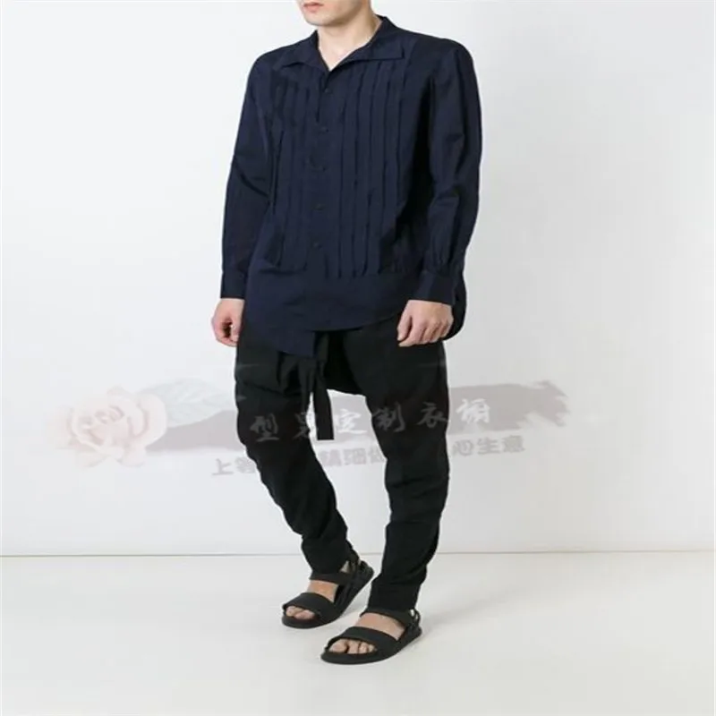 S-6XL!!  The new design asymmetrical shirt size men's fashion men's fashion new men's long sleeve jacket