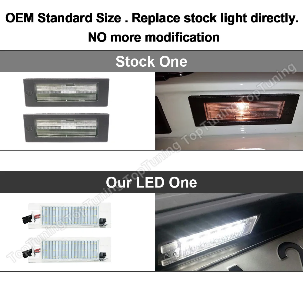 2pcs LED License Plate Light For Jeep Renegade 2015 2016 2017 2018 2019 2020 2021 2022 2023 2024 2025 Canbus Error Free