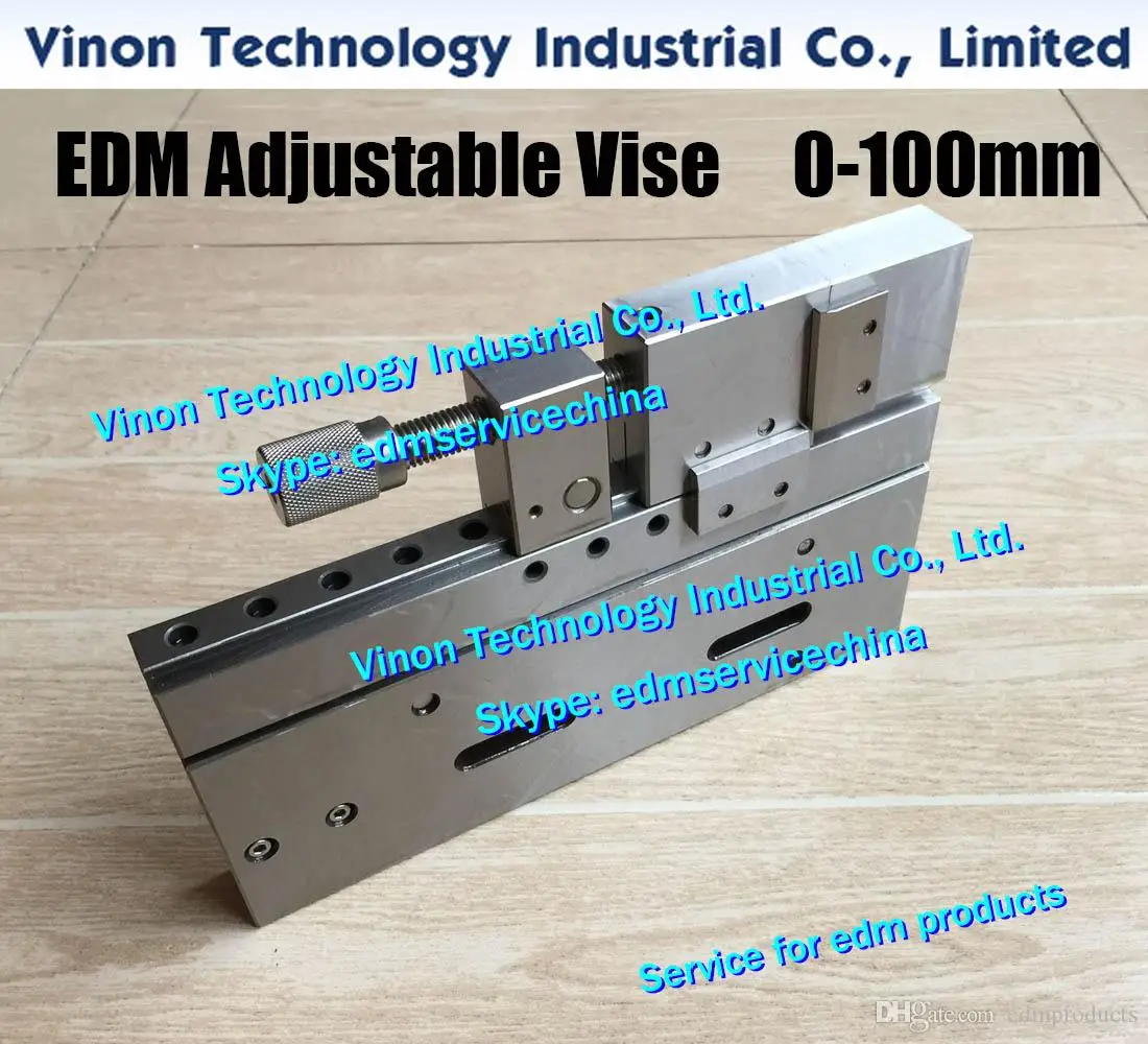 0-100mm edm Adjustable Vise VS100, Stainless Steel Precision Wire-cut Clamp Vise, edm Jig Tools hold 100mm for all wirecut edm