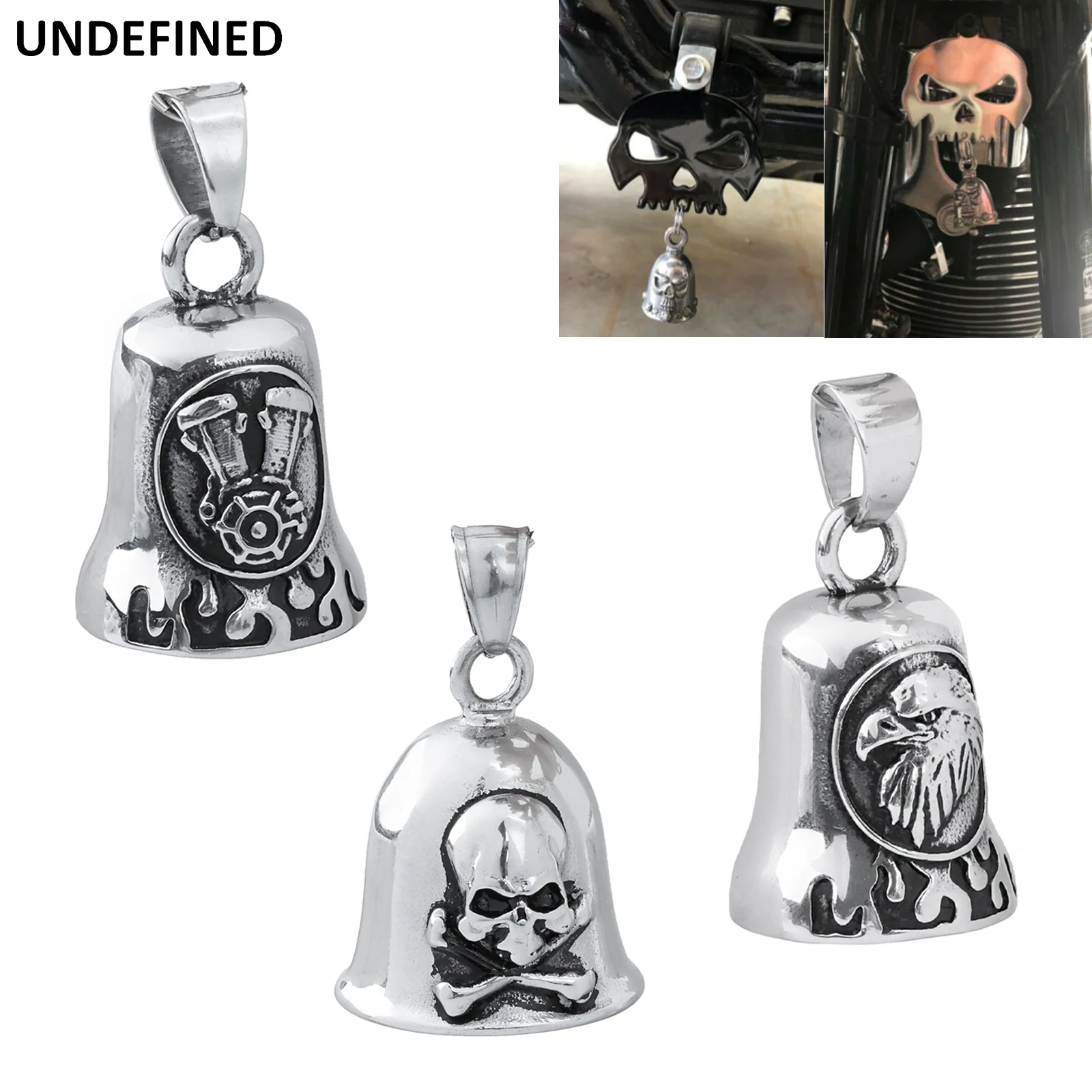 

Motorcycle Bell Engine Skull Eagle Cool Biker Guard Bell Stainlesss Steel Universal for Harley Honda Suzuki Yamaha Bobber Dyna