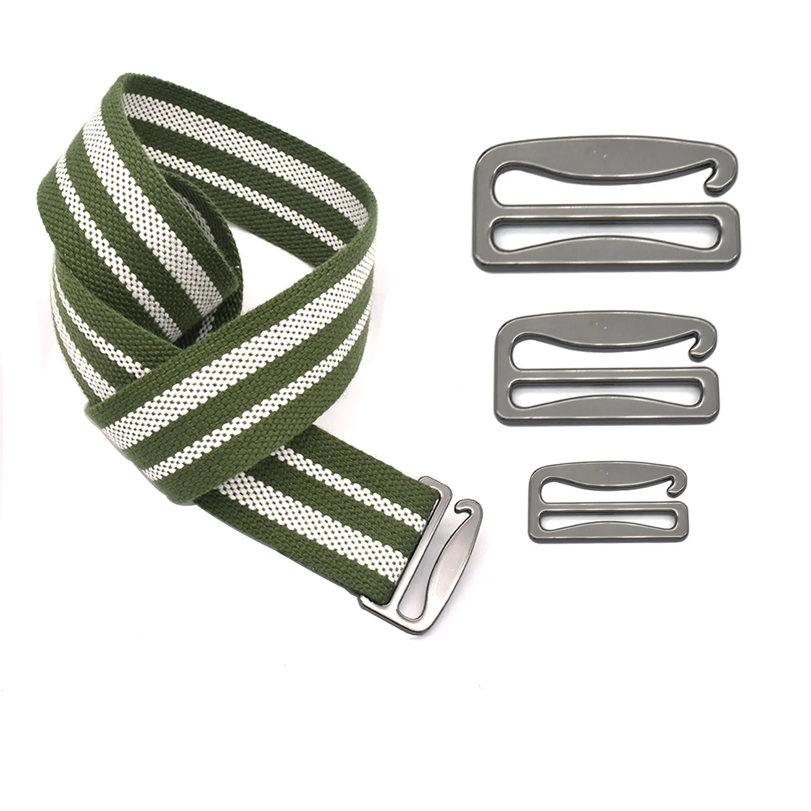 18-38mm Gunmetal G Hook Metal Adjuster Slide Buckle Dog Collar Hardware Strap Buckle Making Purse Backpack Webbing Supplies