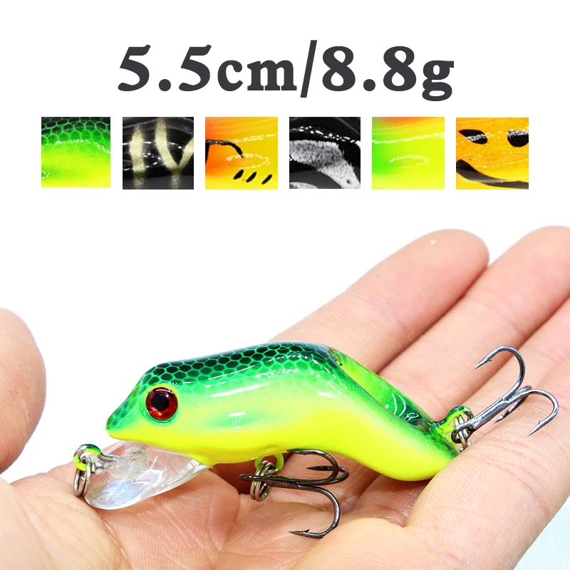 1PCS Wobblers Quality Crankbait Simulation Fishing Lure 5.5cm 8.8g Jerkbait Floating Hard Bait Bass Carp Pesca Fishing Tackle