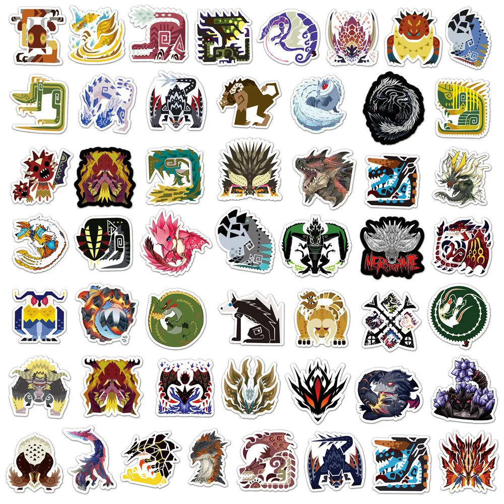 10/30/50/100pcs Monster Hunter Game Stickers Graffiti For Car Skateboard Notebook Phone Helmet Decal Waterproof Kids Sticker Toy