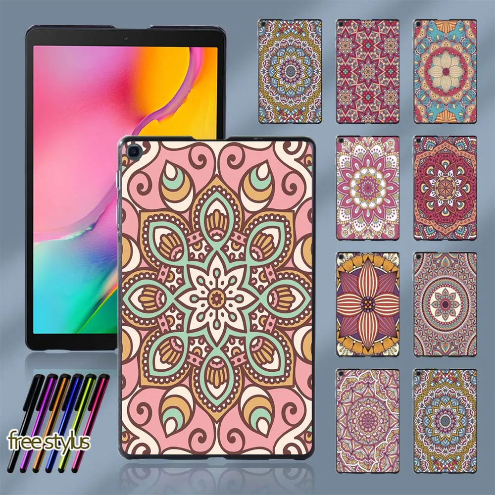 

Durable Slim Tablet Case For Samsung Galaxy Tab A 8.0 (2019) T290 T295 Mandala Pattern New Shell + Free Stylus