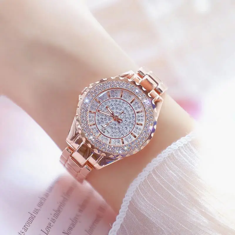 

2023 Top Brand Fashion Ladies Rhinestone Watch Women Quartz Watch Women's Wrist Watches Female Dress Clock Xfcs Relogio Feminino