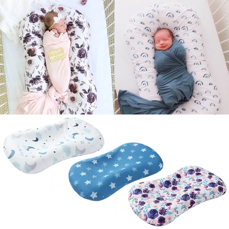 77HD Baby Fitted Sheet Crib Bed Slipcover Newborn Lounger Mattress Cover Protector