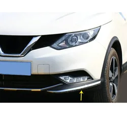 For Nissan Qashqai J11 2014 2015 2016 2017 ABS Chromed Front Bumper Foglight Eyelid Chafing Strip Cover Trim Auto Accessories