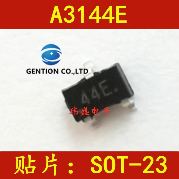 

20PCS 44E SOT23 hall element sensor A3144E single polarity HAL3144E type switch in stock 100% new and original