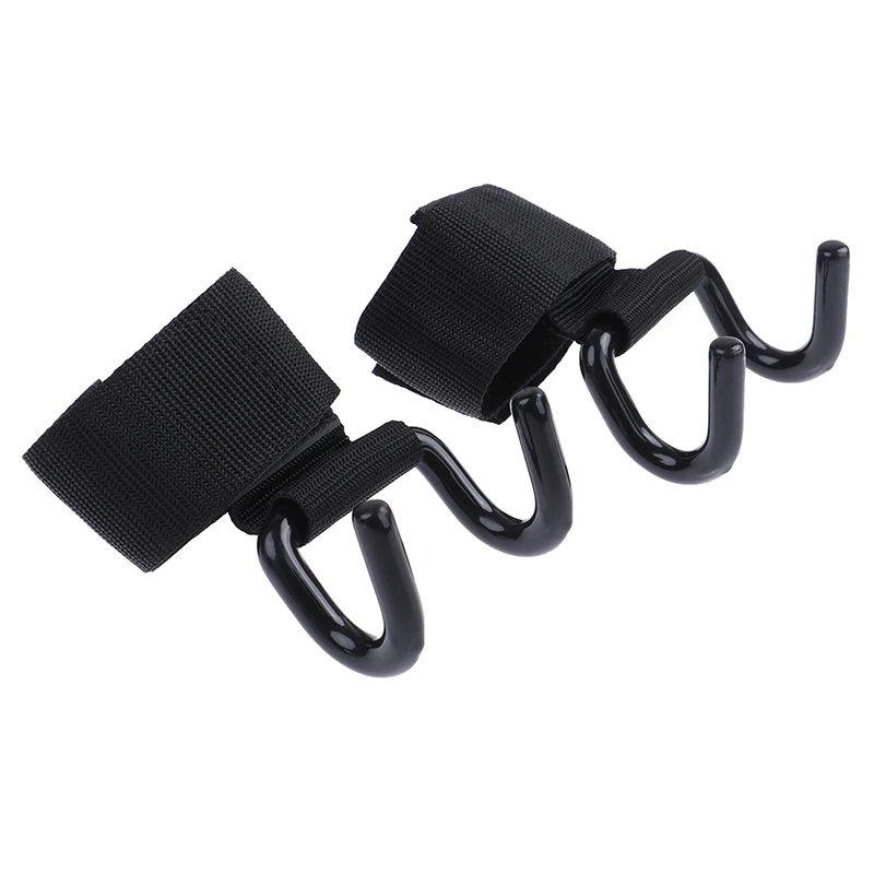 Adjustable Unisex Strong Steel Hook Grips Straps Weight Lifting Strength Training Gym Fitness Black Wrist Support Lift Straps