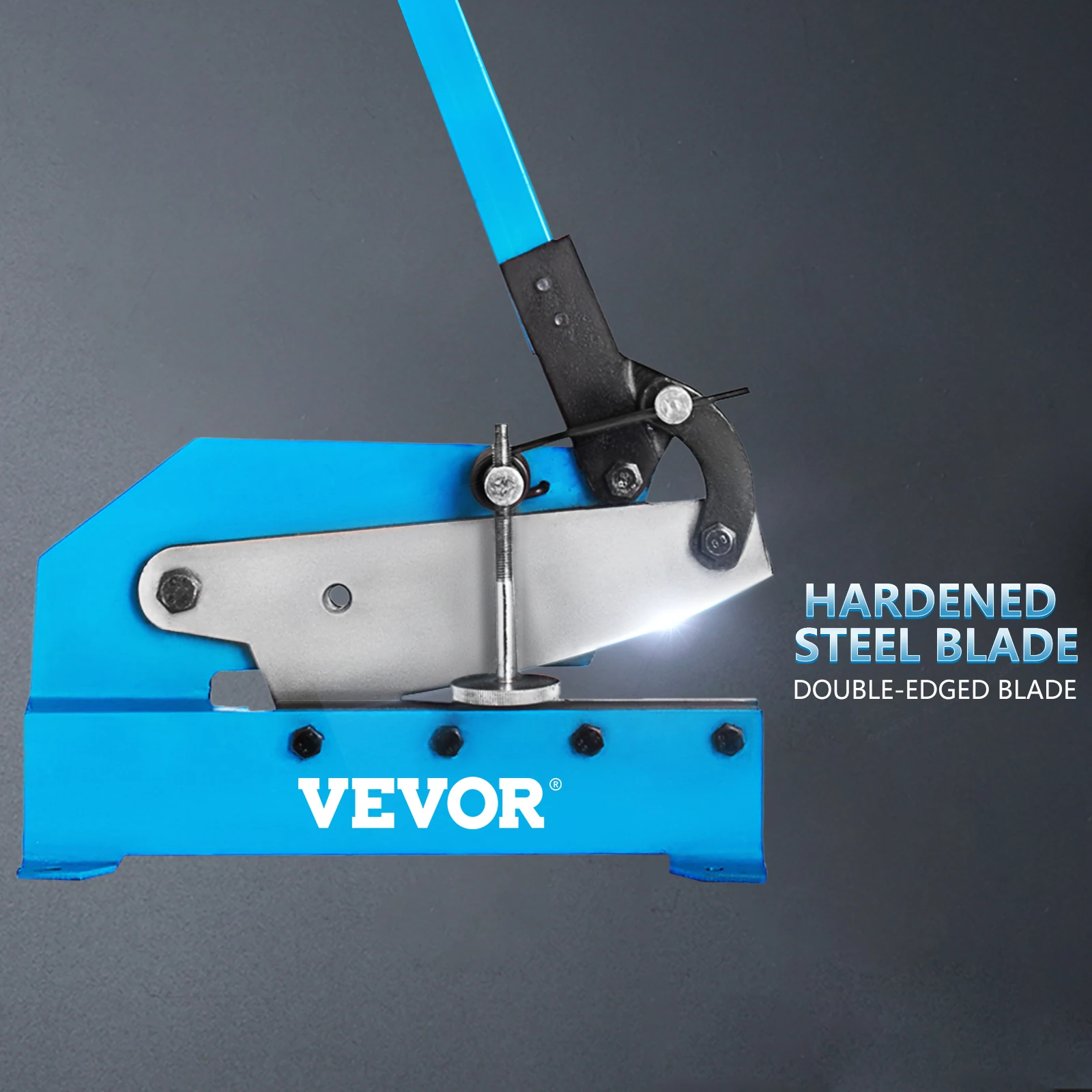 VEVOR Cesoie per Piastre Manuali 70 x 6 mm Taglierina per Metallo Manuale Spessore Max. 4,75 mm Piastra per Aste Taglia Lamiera per Tondo per Cemento Armato