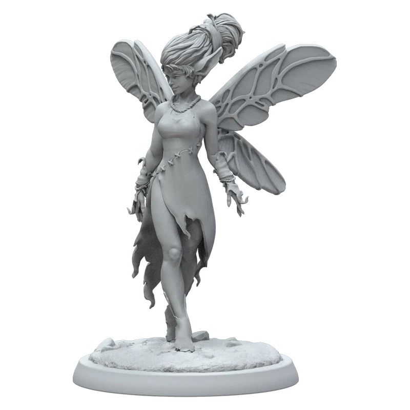 1/24 75mm 1/18 100mm Resin Model Fairy Butterfly Girl Figure Unpainted Sculpture RW-466