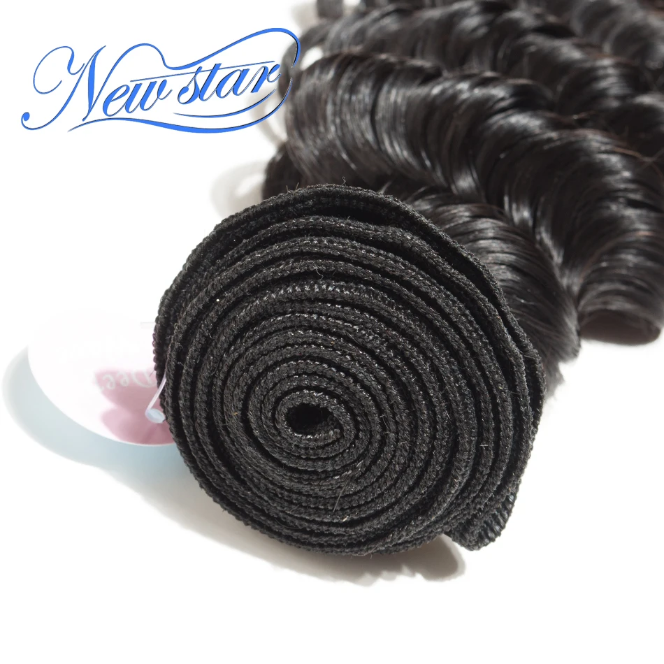 Nova estrela cabelo brasileiro onda profunda 1/3/4 pacotes 100% virgem extensão do cabelo humano cutícula alinhada cabelo cru tecer cor natural