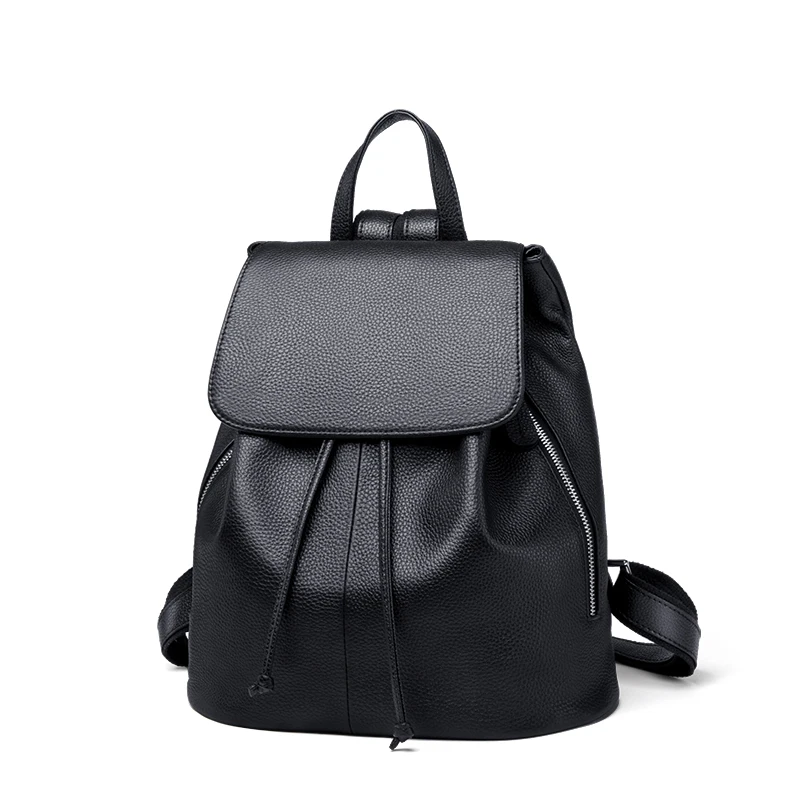 ZOOLER Original Full Cow Leather Backpack Women Fashion Backpack Black College Students School Bags Genuine Leather Bags #G500