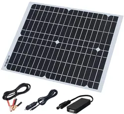 20W 30W 18V panel słoneczny kempingowy bateria słoneczna kempingowy 12 woltów przenośny 5V ładowarka solarna panel słoneczny panel elektryczny hotboard bivouac telefon