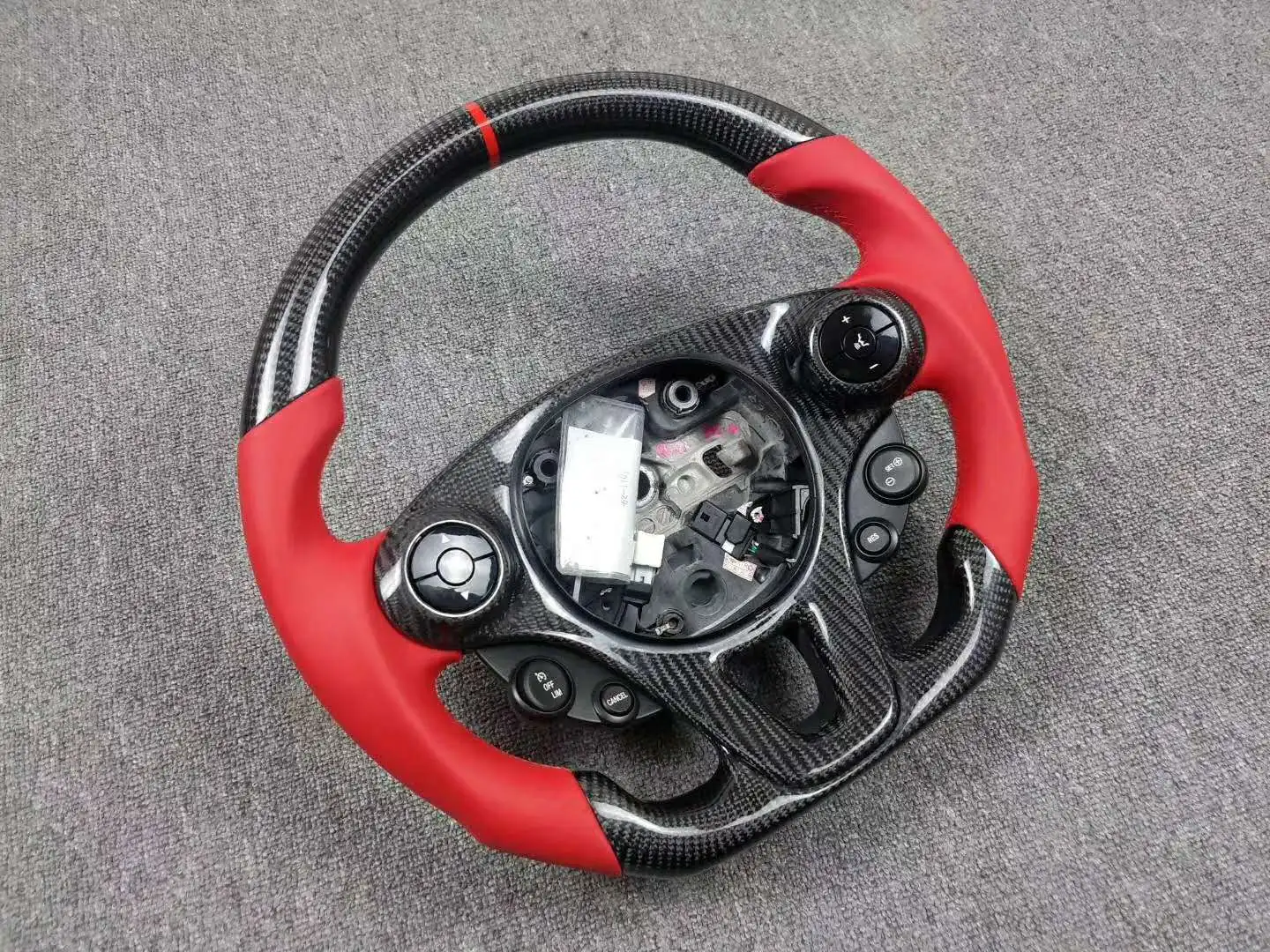 For Mercedes-Benz Smart Fortwo Forfour 2016-2020 Cuatomized Real Carbon Fiber Sports Steering Wheel Alcantara Leather Compatible