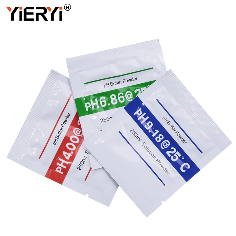 3pcs/set PH Test Meter Measure Calibration Solution PH Buffer Powder 4.01/6.86/9.18 Calibration Point free shipping