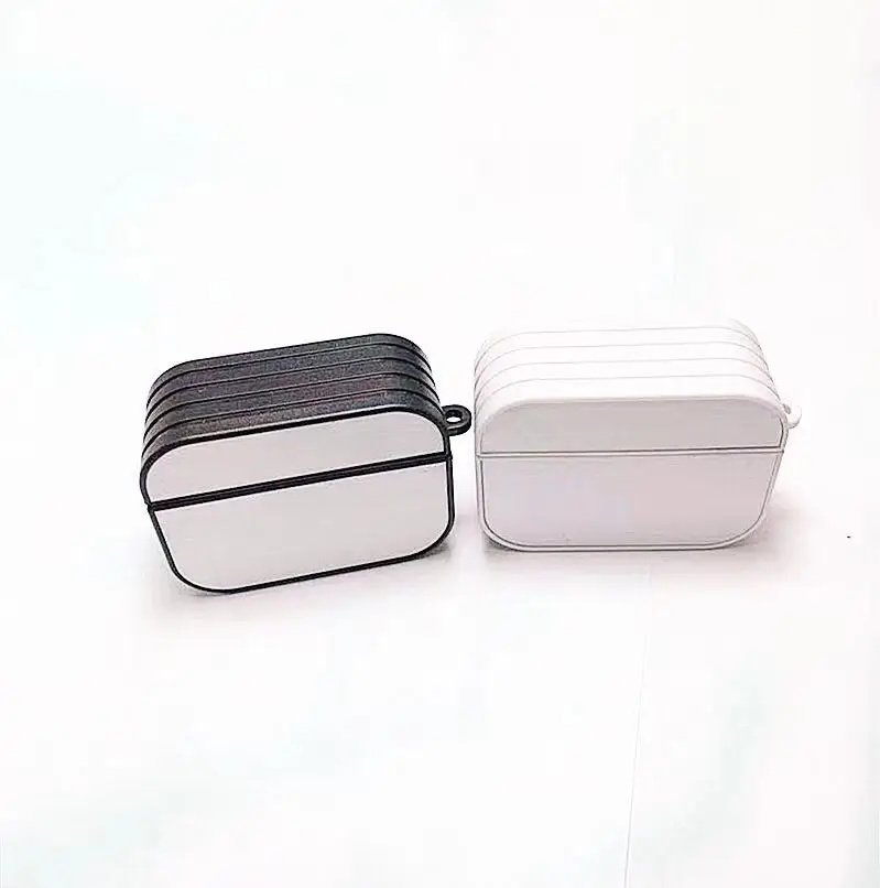 5 PCS Bulk Sublimation Blanks For Airpods Pro 3 Generation Hard Plastic Sublimation Blank Cases with Heat Press Metal Plates