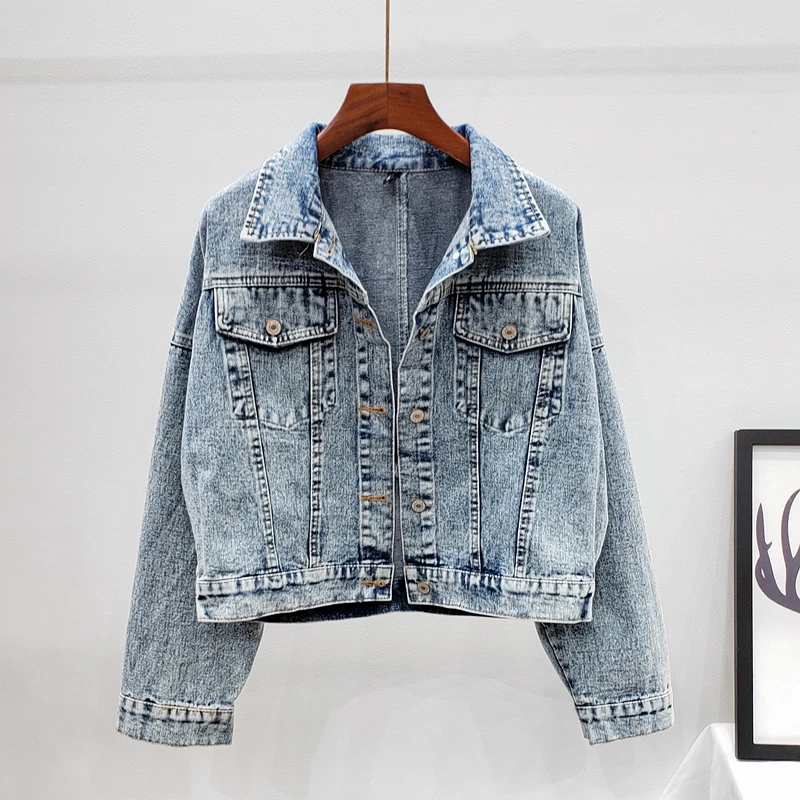 High Quality Denim Jackets Female 2023 Spring And Autumn New Sequined Tassels Loose Streetwear Chain Women\'s Outerwear Coats