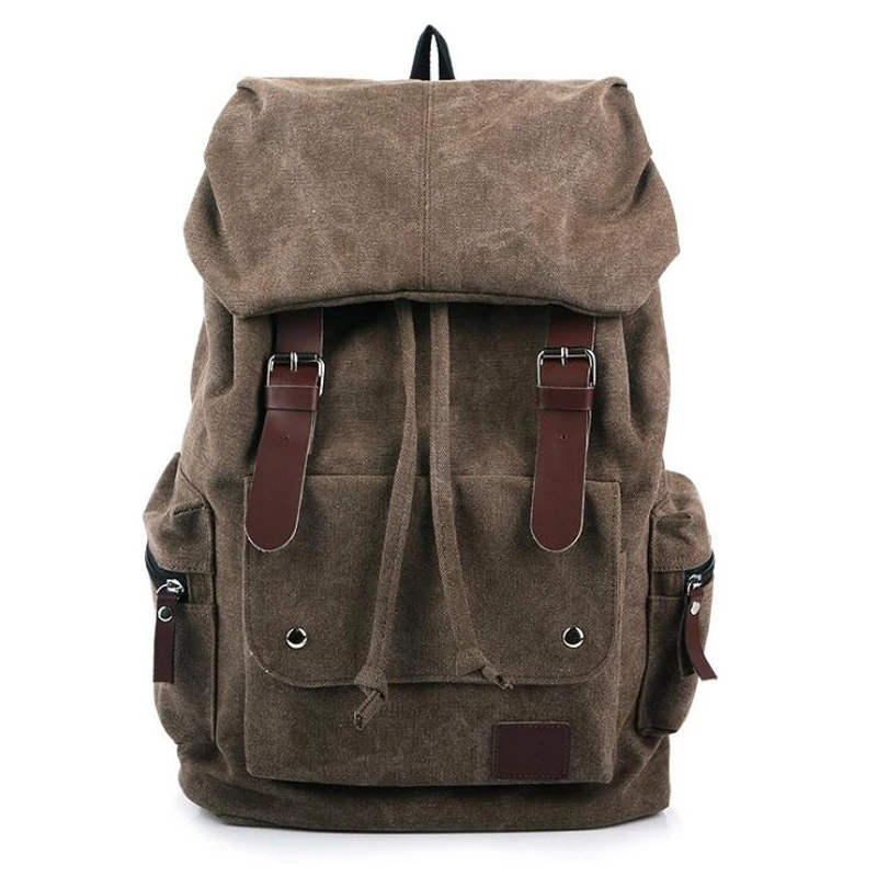 2021 Men Casual Canvas Large Capacity Practical Backpack Casual Travel  Bagpack Teenagers School Bags WL22B