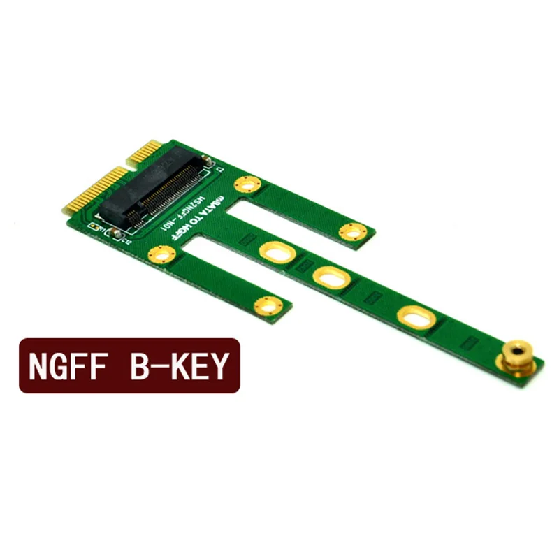 mSATA to M.2 NGFF Adapters Convert Card 6.0Gb/s NGFF M.2 SATA-Bus SSD B Key to mSATA Male Riser M.2 Adapter for 2230-2280 M2 SSD