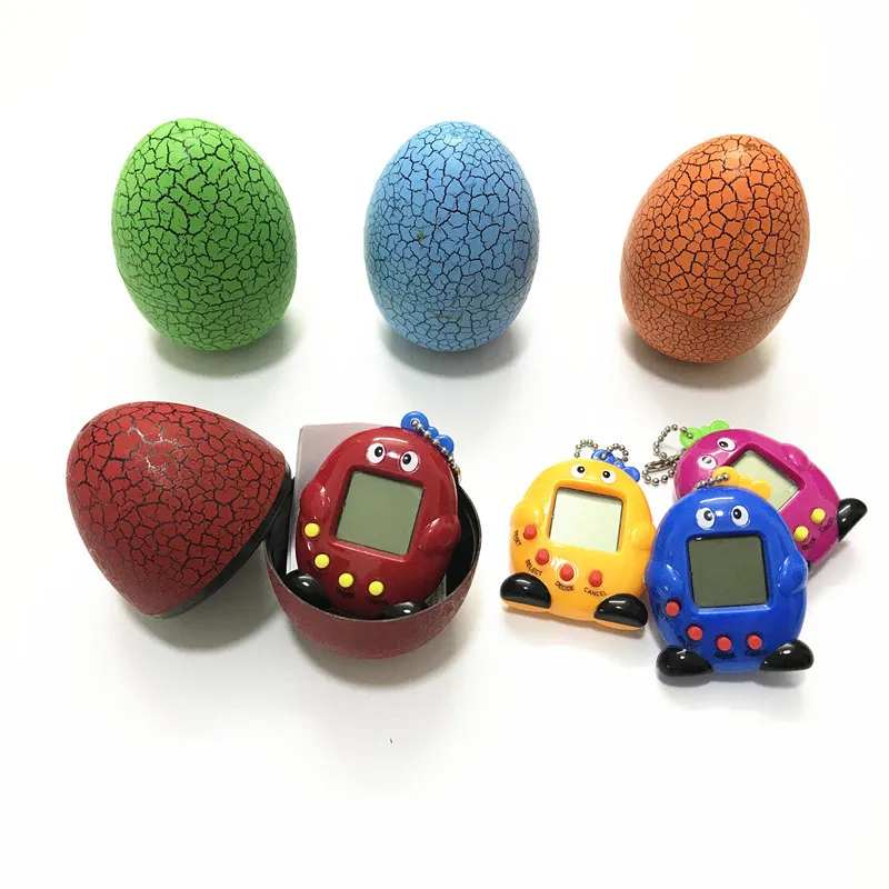 Œuf de dinosaure craquelé multicolore en réseau virtuel, jouet numérique pour animaux de compagnie, Tamagotchi 90S, Mini cadeau électronique de noël