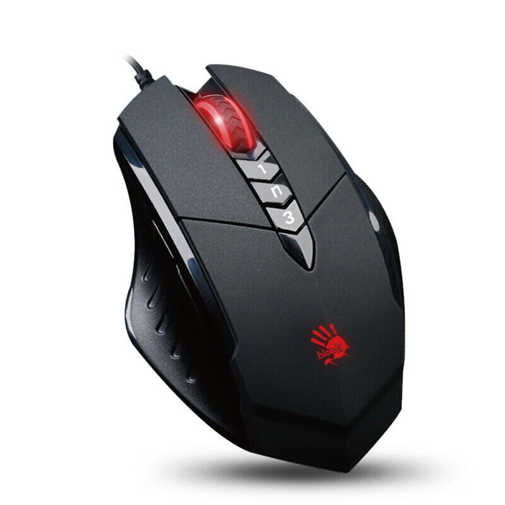 For A4tech Bloody V7M USB 3D Wired mice 3200DPI Optical Gaming Mouse 8 Keys Activated version