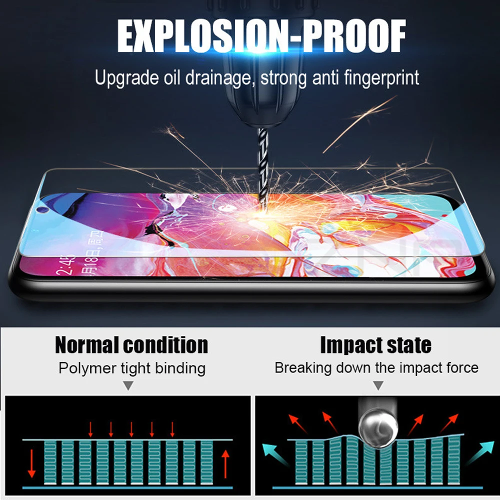 2Pcs tempered glass for Samsung Galaxy A51 A50S phone screen protector for Samsung Galaxy A50 protective film glass smartphone