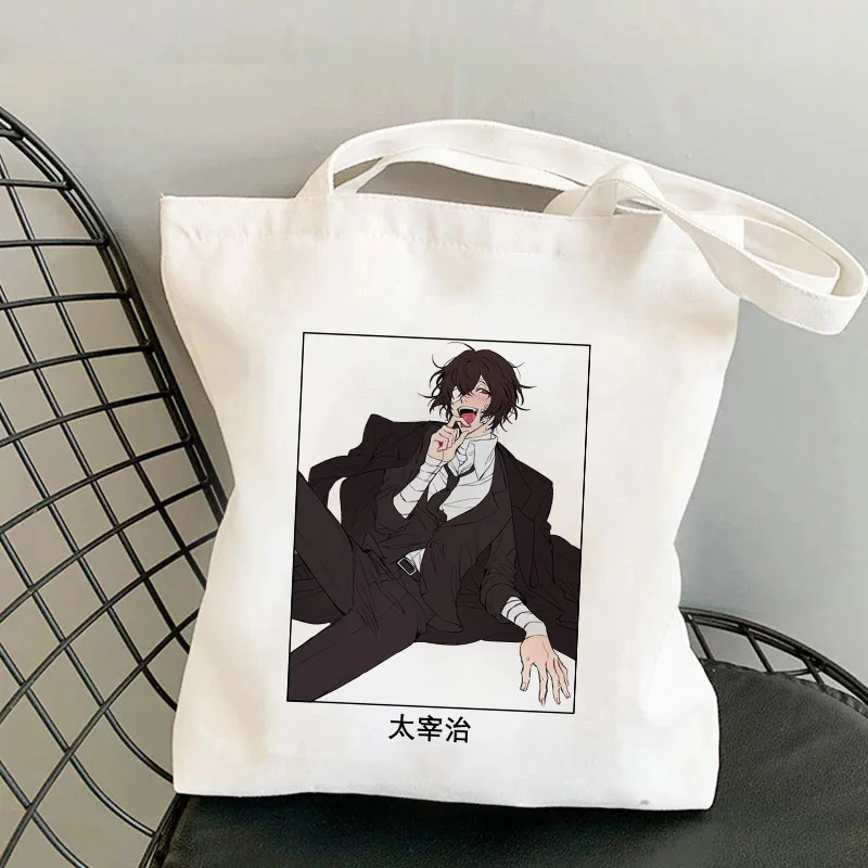 Anime Bungou Stray Dogs Chuuya Nakahara Osamu Dazai Cute Canvas Bags Harajuku Large Capacity Messenger Women Bags Cool Wallet