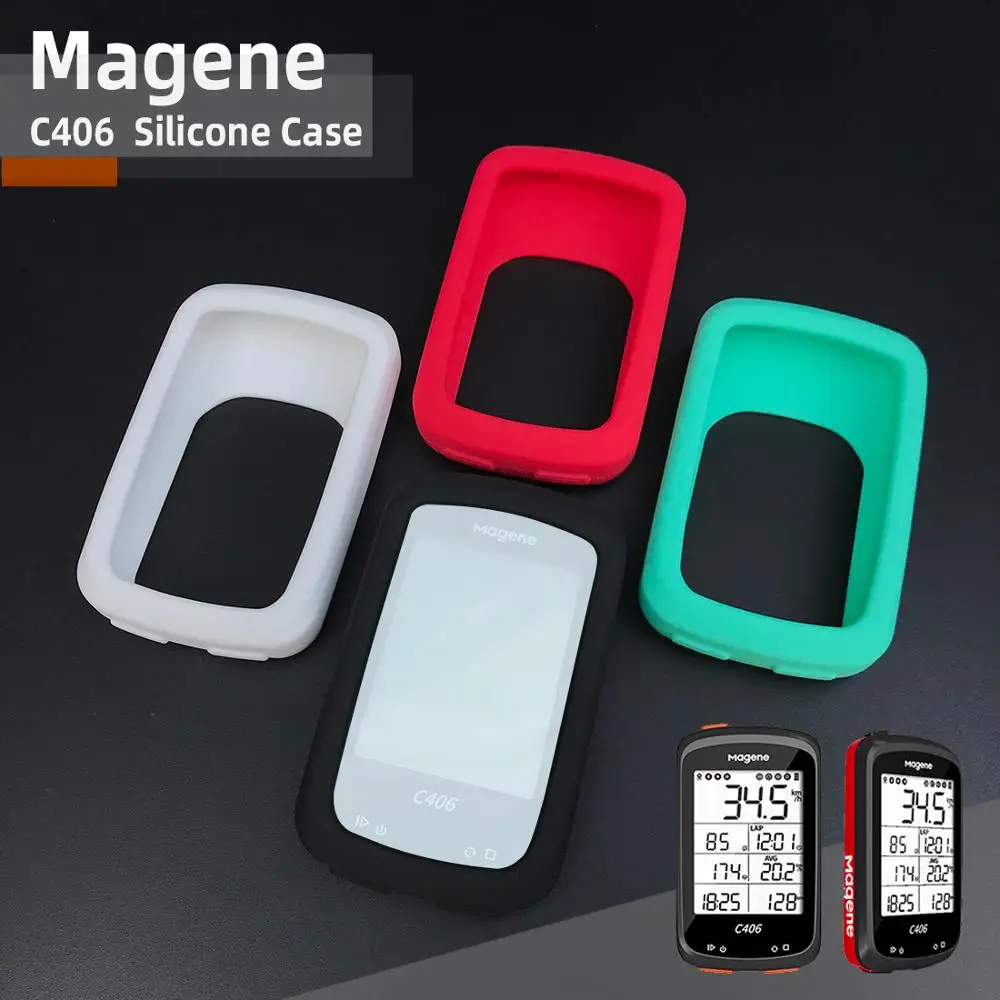 

Magene C406 Case Bike Computer Silicone Cover Cartoon Rubber Protective case + HD Film (For Magene C406 Cover)