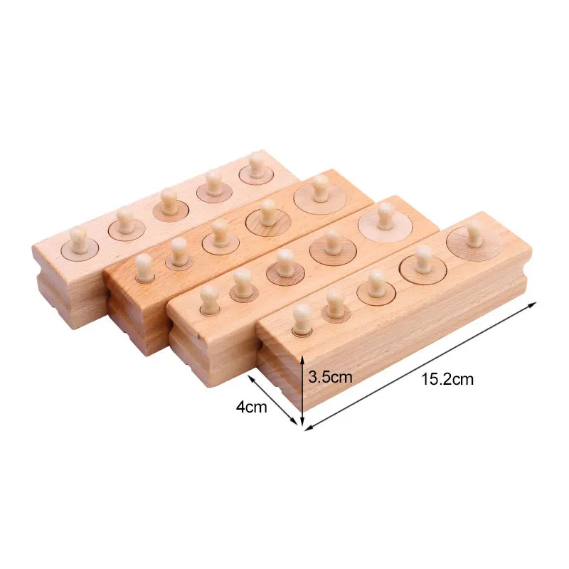 Giocattoli Montessori Sensoriale Cilindro Set In Età Prescolare Educativi di Apprendimento Giocattoli per I Bambini Giocattoli di Legno Montessori ME2344H