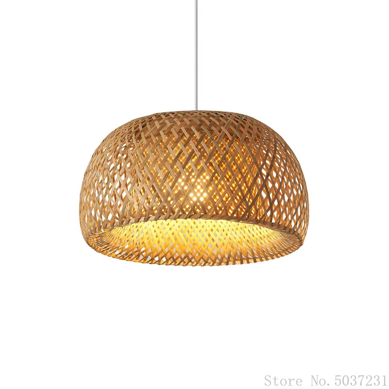 

Chinese Bamboo Lustre Pendant Lights Southeast Asian Bamboo Hanging Light Fixture Zen Lamp Living Room Bedroom Suspendu Lamp e27