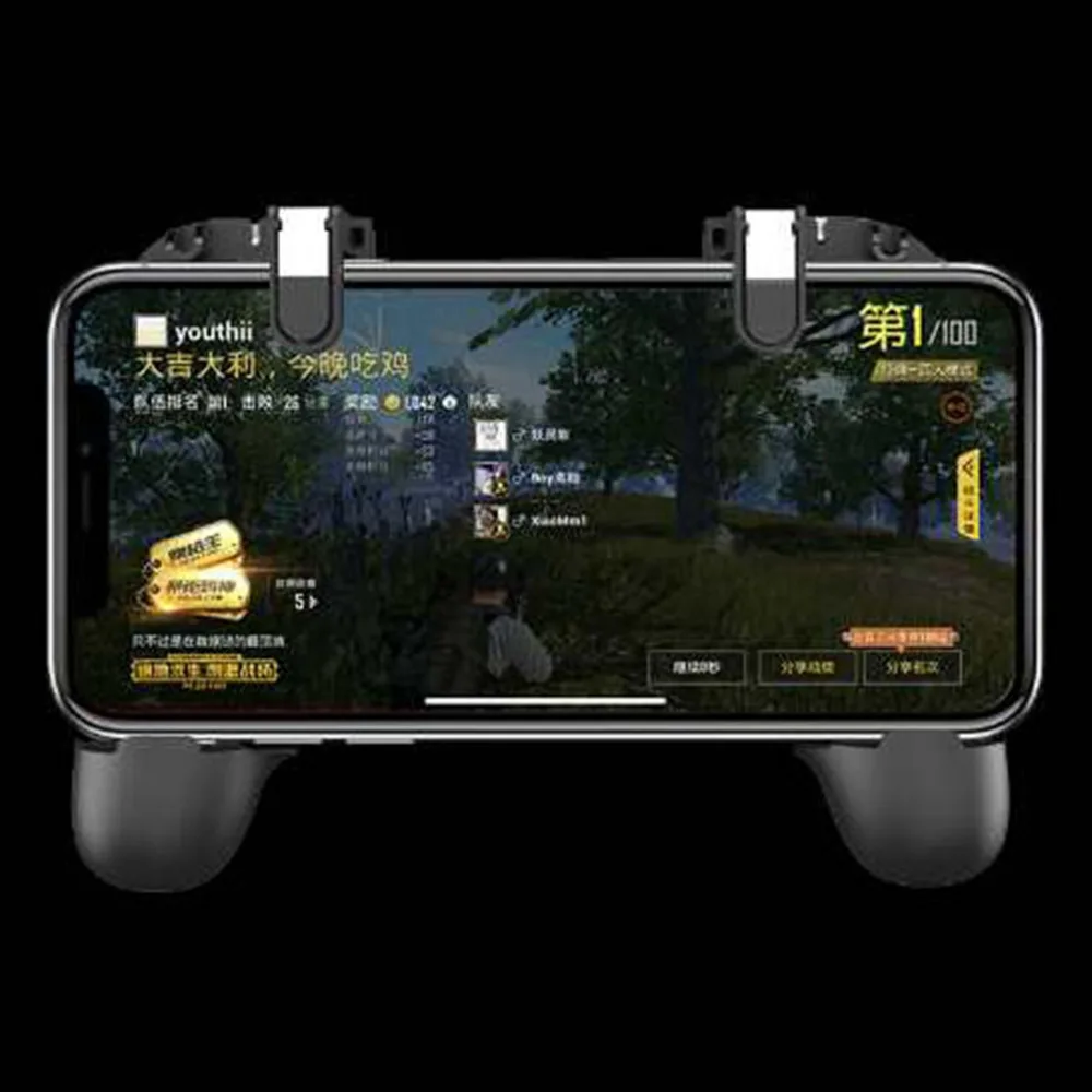 هاتف محمول قابل لإعادة الشحن غمبد برودة مع مروحة لعبة قبضة المقود الزناد تحكم L1R1 النار زر ل PUBG لعبة التبريد