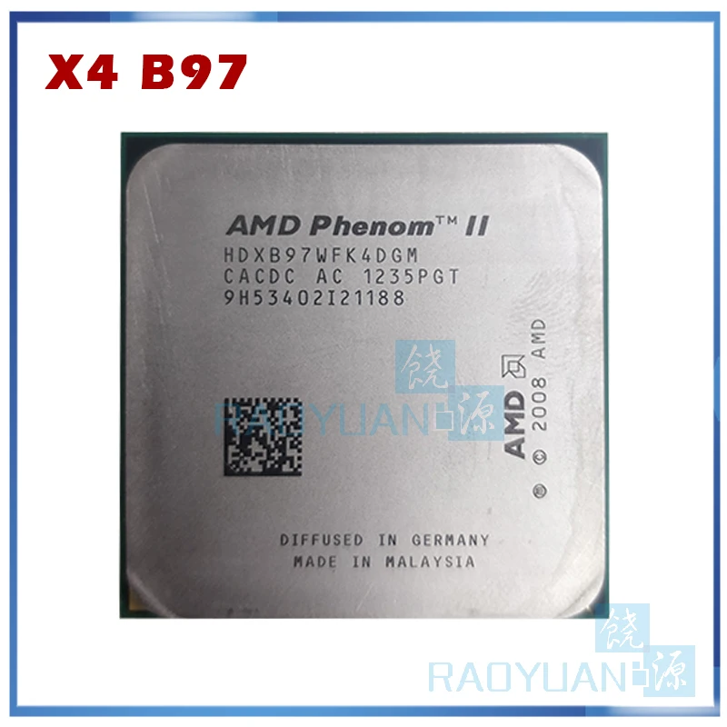 AMD Phenom X4 B97 3.2Ghz Quad-Core DeskTop CPU HDXB97WFK4DGM Socket AM3