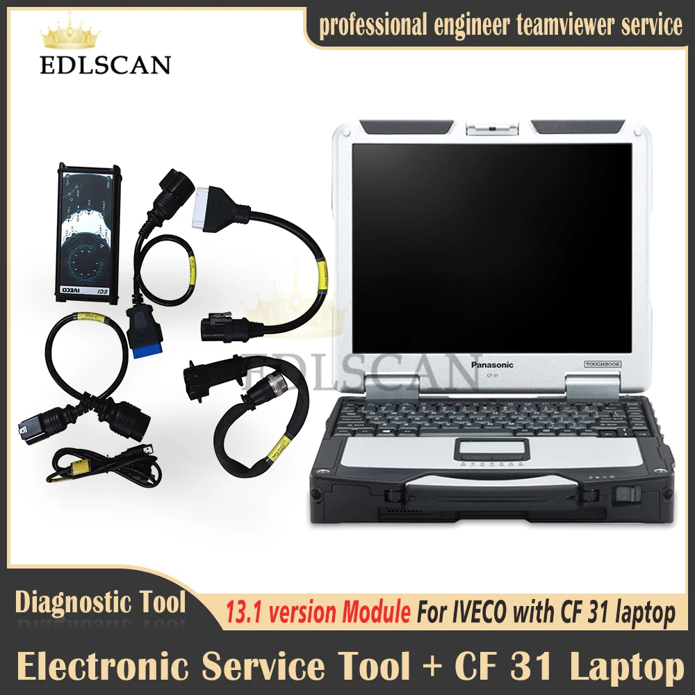 

Diagnosis laptop with Toughbook CF31 for IVECO ELTRAC EASY ECI Truck diagnostic interface + software in HDD