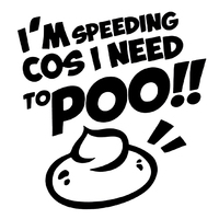 S51935 Various Sizes/Colors Car Stickers Vinyl Decal I'M SPEEDING COS I NEED TO POO Motorcycle Decorative Accessories