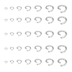 200pcs/Lot Stainless Steel Open Single Loops Jump Rings DIY Jewelry Findings & Split Ring for Jewelry Making Supplies Findings