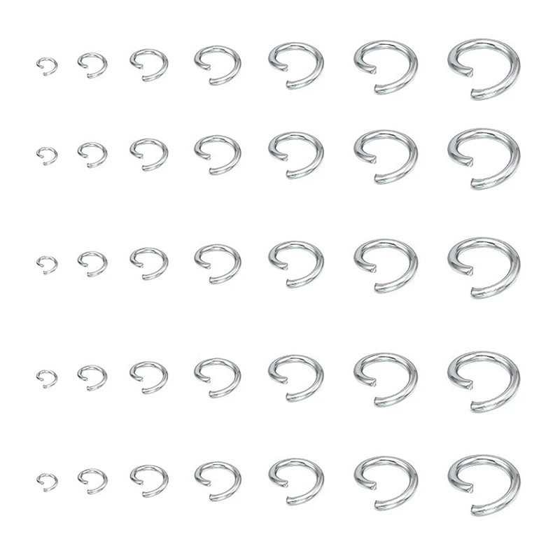 200pcs/Lot Stainless Steel Open Single Loops Jump Rings DIY Jewelry Findings & Split Ring for Jewelry Making Supplies Findings