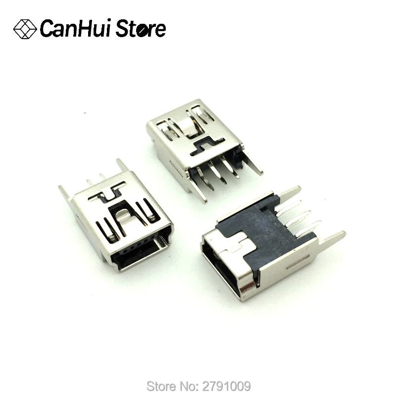 20 SZTUK Mini USB SMD 5-pinowe żeńskie złącze Mini B Wtyczka 180 stopni / 90 stopni DIP-2 DIP-4 Złącze USB do telefonu — zdjęcie 3