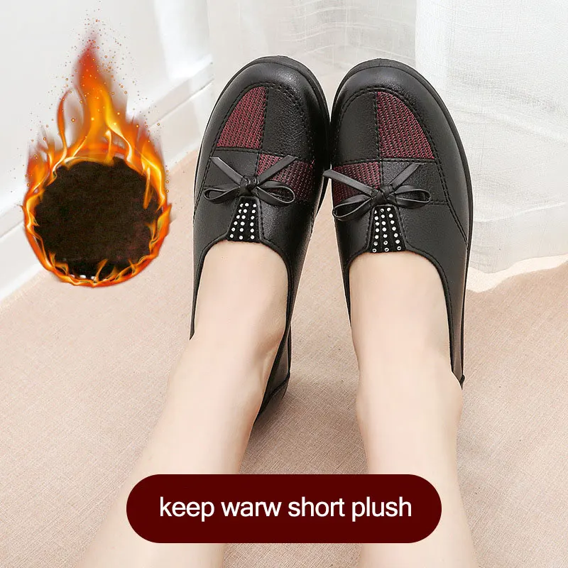 Zapatos planos de cuero para mujer, mocasines clásicos, informales, de primavera, 2021