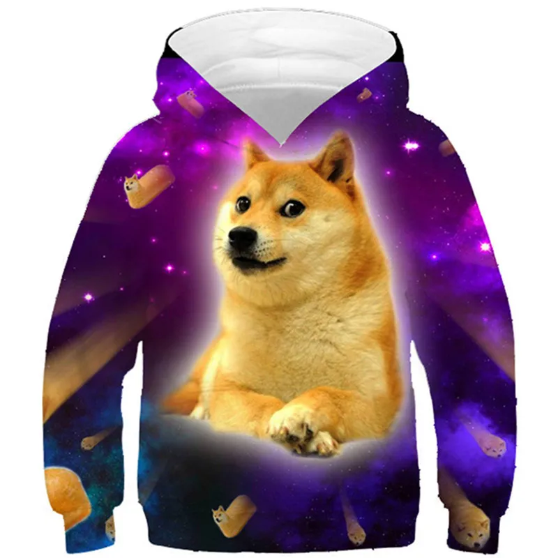 2025 Boy/Girl Sweatshirt Galaxy Space Cool Dog Pug Siberian Husky 3D Printed Clothes Kids Cartoon Hoodies Children Pullovers