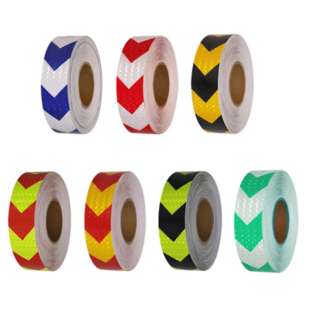 5cm x 3m Car Reflective Warning Strip Stickers Auto Arrow Sign Tape Warning Tape Reflective Film Safety Driving