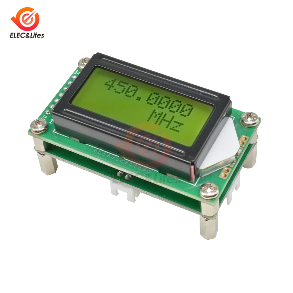 DC 9-12V 1MHz-1.2GHz RF Frequency Counter Tester Digital Cymometer PLJ-0802-E LCD 0802 Screen For Ham Radio 1-1200mhz DIY Kit