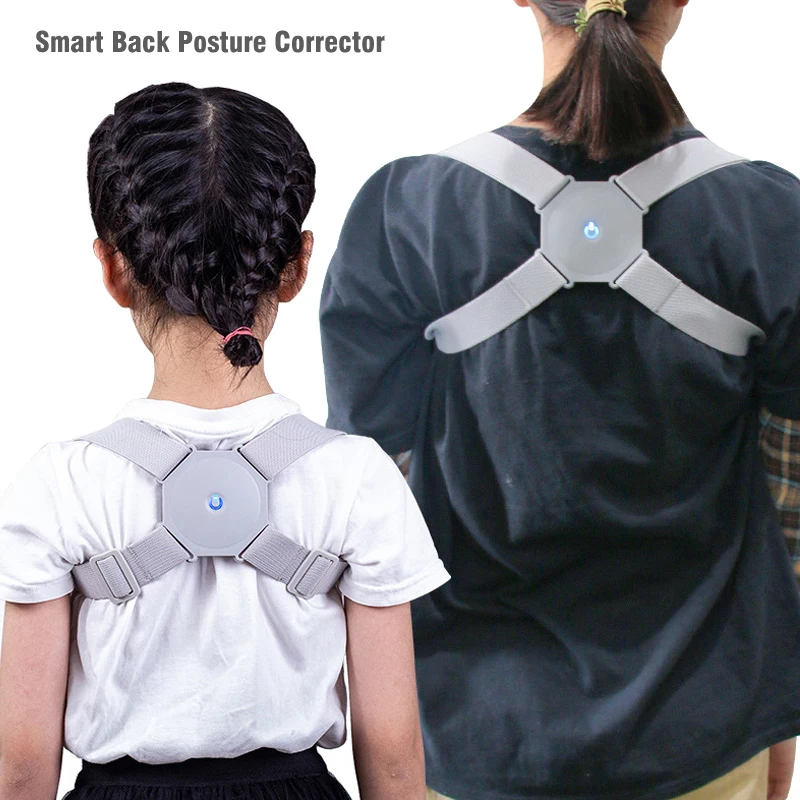 Smart Back Support Posture Corrector Intelligent Vibration Remind Back Brace Belt Shoulder Spine Correction Women Men Children