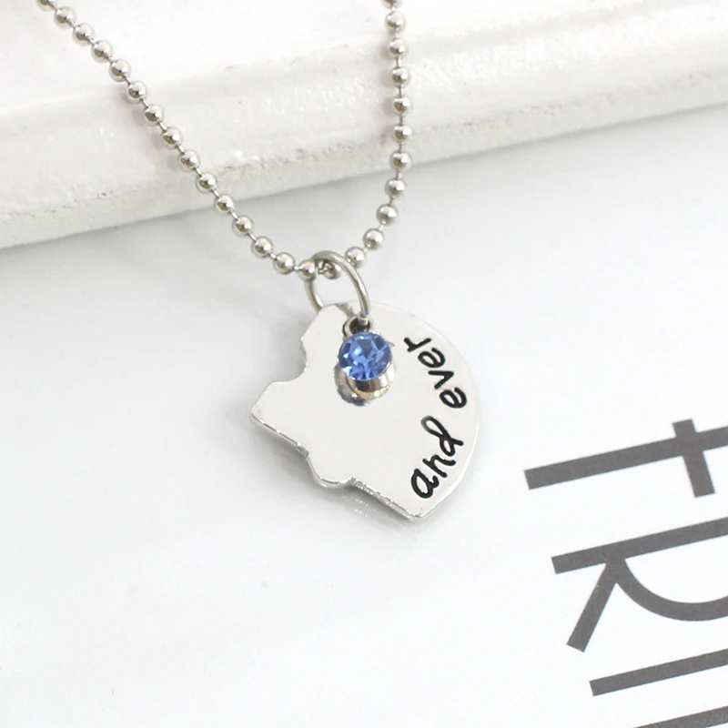 Best Friend 4 Piece Necklace Women Jewelry BFF Friendship Pendant Neck Chain Choker Jewelry For Women Gift 2021 Free Shipping